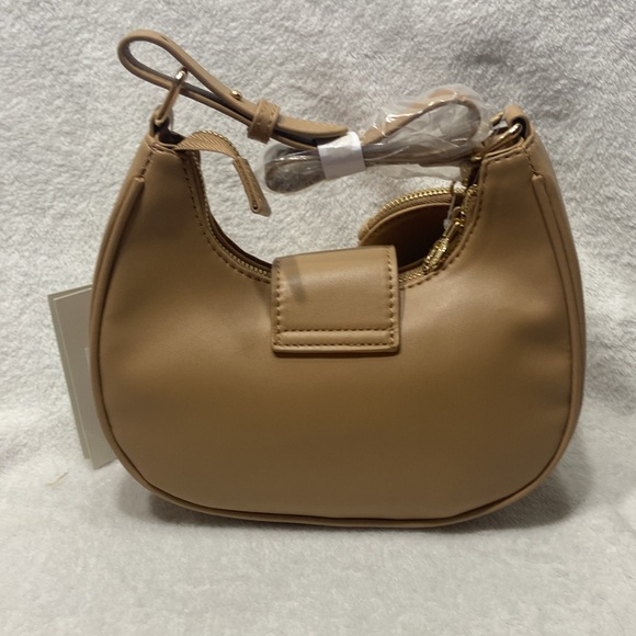 Valentino Orlandi Tan Shoulder Bag with Gold Accents NWT - Picture 2 of 12